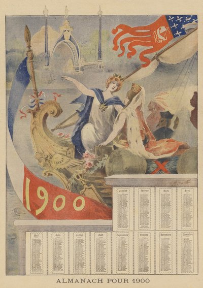 1900年暦 作： French School